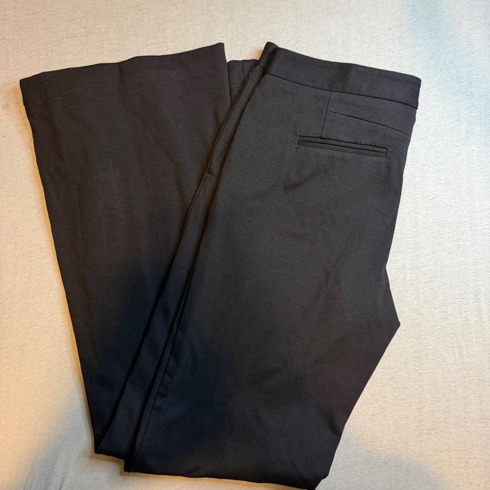 $295 Theory Demitria black‎ wide Leg Dress Pants Size 12